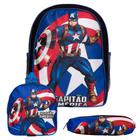 Mochila Masculina Infantil Grande Capitão América Aulas