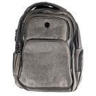 Mochila Masculina Para Escola Faculdade Trabalho com 6 Compartimentos e Espaço para Notebook Cor Cinza