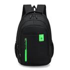 Mochila Masculina Reforçada Trabalho Escolar Preta Detalhes QL-098