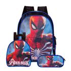 Mochila Masculino Infantil Lancheira e Estojo Homem Aranha