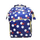 Mochila Maternidade Bebe Bolsa Flamingo Azul Multifuncional Impermeavel