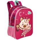 Mochila Meninas Infantil Escolar Grande Tini Bia Gatinha Rosa