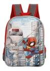 Mochila Meninos Infantil Costas Spider Aranha 2 Zipers