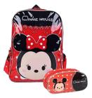 Mochila Minnie + Estojo Infantil Feminina Original Costas M - Luxcel