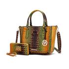 Mochila MKF Collection Bonnie Faux Crocodile Rainbow