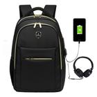 Mochila Moderna Usb/fone Impermeável Laptop Grande Reforçada