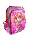 Mochila para as costas skye patrulha canina infantil escolar meninas rosa resistente reforçada