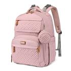 Mochila para fraldas BabbleRoo impermeável com trocador rosa