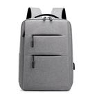 Mochila Para Laptop Notebook Com Usb Executiva Cinza Grande 15 polegadas