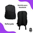 Mochila para Notebook Reforçada Resistente All Black Escolar Passeio