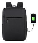 Mochila Para Notebook Slim Moderna Saida Cabo Usb Executiva