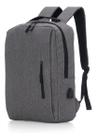 Mochila para Notebook Unissex Com 3 Compartimentos - Cinza