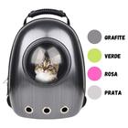 Mochila para pet para passeio em forma de capsula espacial c/ visor