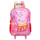 Mochila Peppa Pig Escolar Infantil Rodinhas Desenho Meninas - Luxcel