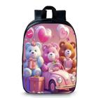 Mochila pequena pré escolar creche infantil anime ursos azul.rosa,laranja