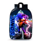 Mochila Pequena Pré-escolar Sonic O Ouriço Azul Creche Ate Primeiro Ano Novidade