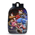 Mochila Pequena Pré-escolar Sonic O Ouriço Azul e Seus Amigos Creche Ate Primeiro Ano Novidade