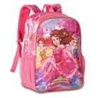 Mochila Pink Princesas Magicas Rosa Escolar Infantil Menina - Clio