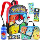 Mochila Pokémon para crianças, meninos e meninas, com estojo utilitário e muito mais