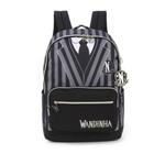 Mochila preto wandinha addams luxcel - MAXLOG