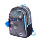 Mochila Rebecca Bonbon Costas Brilhosa Glitter Azul