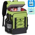 Mochila refrigeradora MIYCOO 28L isolada 40 latas verde impermeável