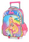 Mochila Rodas Escolar Infantil Barbie Luxcel IC38212BB Rosa