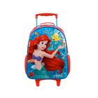 Mochila Rodinha G Escola Pequena Sereia Ariel Princesa 11490