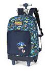 Mochila Rodinha Sonic Jogo Luxcel Masculina Escolar Estilosa