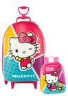 Mochila Rodinha Tripla Lancheira Hello Kitty 3d Maxtoy