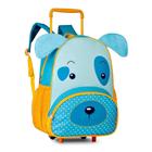 Mochila Rodinhas c/ Alça 15 Mini Pets Dog Cachorro Azul Clio