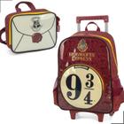 Mochila Rodinhas Harry Potter Lancheira Térmica Infantil Escolar Bolsa Rodas Menino Menina Juvenil