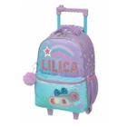 Mochila Rodinhas Lilica Ripilica Lantejoulas Passeio Escolar