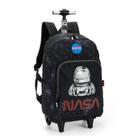 Mochila Rodinhas NASA Astronauta Preta Luxcel