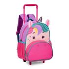 Mochila Rodinhas Unicórnios Bolsa Escolar Carrinho Infantil