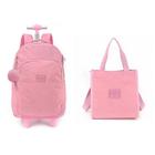 Mochila Rosa Luxcel Up4You - Mochila com Rodinhas