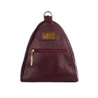 Mochila saco de couro com alça em zíper Malu marsala Feminino - Andrea Vinci