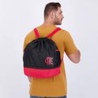 Mochila Saco Flamengo Esportiva Preta e Vermelha