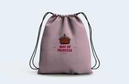 Mochila Saco Personalizado Mãe de Princesa