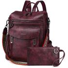 Mochila Shrie Fashion Leather para mulheres, preta