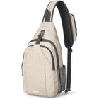 Mochila Sling Bag G4Free Sling com bloqueio de RFID para caminhadas em marfim