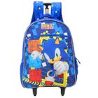 Mochila Sonic Rodinhas Juvenil Escolar 989H04 Garotos Game