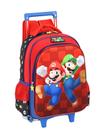 Mochila Super Mario Com Rodinhas Game Ic41406 - Preto