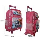 Mochila TAM G Infantil Com Rodinhas P/ Menina Personagens Diversos Bolso Lateral Bolso Para Lápis