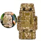 Mochila Tática Grande 80 Litros Camuflada Para Viagem Acampamento LKZ753