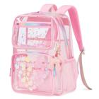 Mochila transparente MOONBABY Lovely para meninas em idade escolar rosa