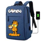 Mochila USB Escolar Estampa Infantil Garfield Notebooks, Trabalho Escola (Interface USB)