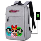 Mochila USB Escolar Estampa Infantil Meninas Super Poderosas Notebooks, Trabalho Escola (Interface USB)