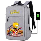 Mochila USB Escolar Estampa Infantil Simpsons Notebooks, Trabalho Escola (Interface USB) - Use Thuco