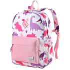 Mochila VASCHY Kids Cute Dinosaur, leve, rosa, 38 cm